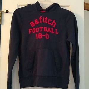 Boy's Abercrombie navy hooded sweatshirt